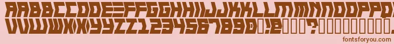 CRANK    Font – Brown Fonts on Pink Background