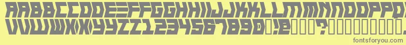 Шрифт CRANK    – серые шрифты на жёлтом фоне