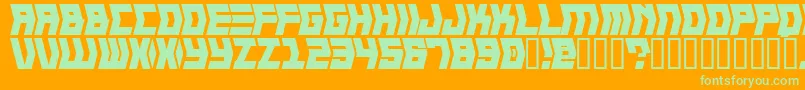 Шрифт CRANK    – зелёные шрифты на оранжевом фоне