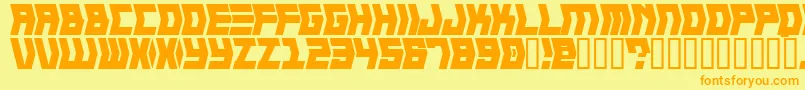 CRANK    Font – Orange Fonts on Yellow Background