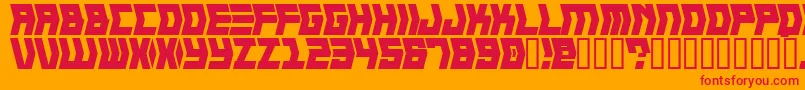 CRANK    Font – Red Fonts on Orange Background