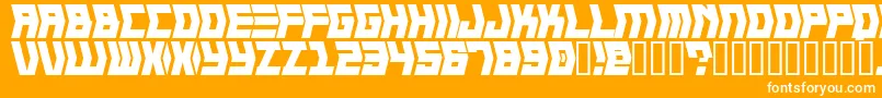 CRANK   -Schriftart – Weiße Schriften auf orangefarbenem Hintergrund