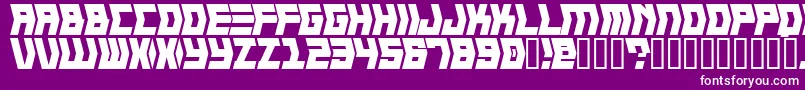 Шрифт CRANK    – белые шрифты на фиолетовом фоне