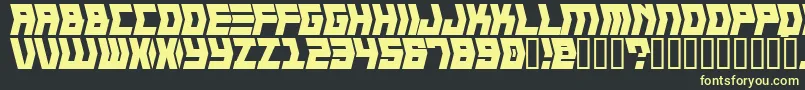 Шрифт CRANK    – жёлтые шрифты на чёрном фоне