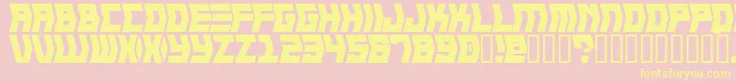 フォントCRANK    – 黄色のフォント、ピンクの背景