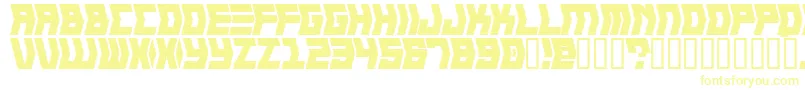 CRANK   -Schriftart – Gelbe Schriften auf weißem Hintergrund