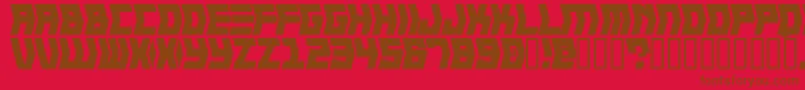 Crank Font – Brown Fonts on Red Background