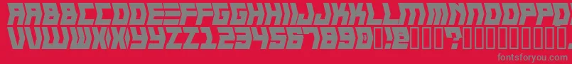 Crank Font – Gray Fonts on Red Background