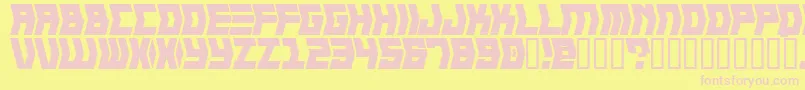 Crank Font – Pink Fonts on Yellow Background