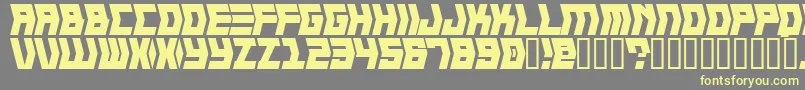 Crank Font – Yellow Fonts on Gray Background