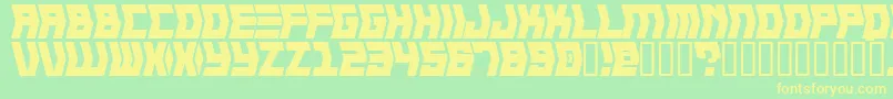 Crank Font – Yellow Fonts on Green Background