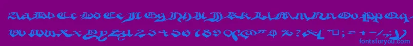CRAPG    Font – Blue Fonts on Purple Background