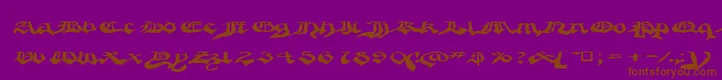 CRAPG    Font – Brown Fonts on Purple Background