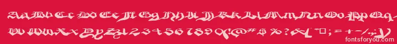 CRAPG   -Schriftart – Rosa Schriften auf rotem Hintergrund