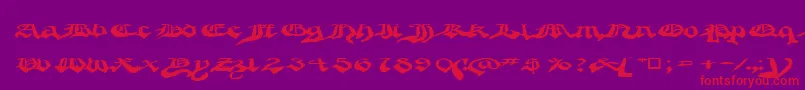 CRAPG    Font – Red Fonts on Purple Background