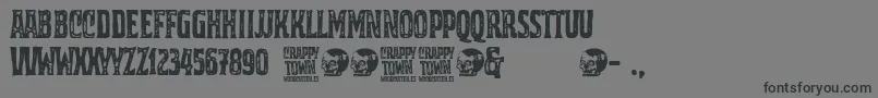 Шрифт Crappy Town – чёрные шрифты на сером фоне