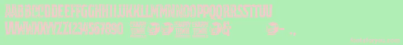 Crappy Town-Schriftart – Rosa Schriften auf grünem Hintergrund