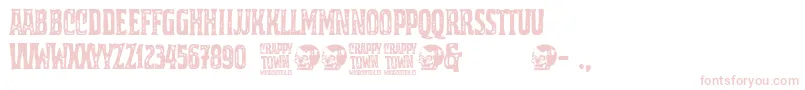 Crappy Town Font – Pink Fonts on White Background