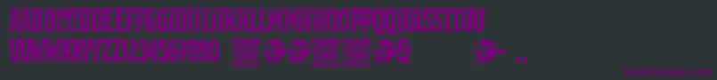 Crappy Town Font – Purple Fonts on Black Background