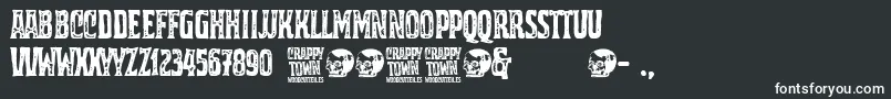 Crappy Town Font – White Fonts on Black Background