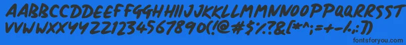 Signboard Font – Black Fonts on Blue Background