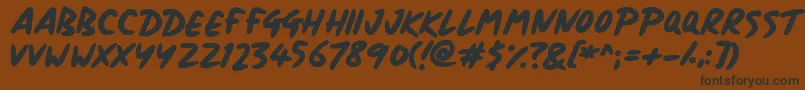 Więcej informacji o czcionce Signboard Czcionka Signboard – czarne czcionki na brązowym tle