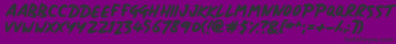 Police Signboard – polices noires sur fond violet