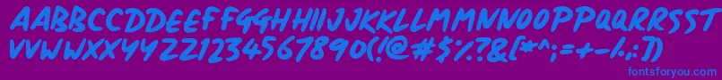 Шрифт Signboard – синие шрифты на фиолетовом фоне