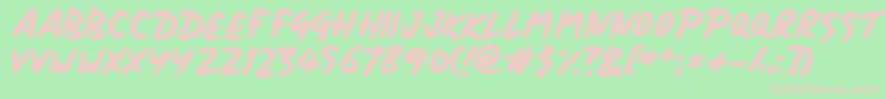 Signboard Font – Pink Fonts on Green Background