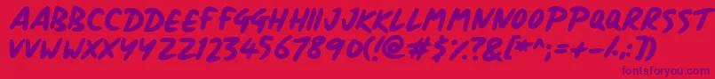 fuente Signboard – Fuentes Moradas Sobre Fondo Rojo
