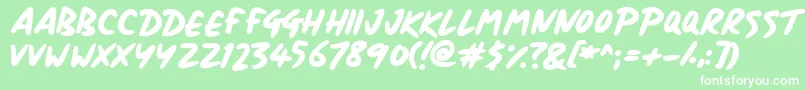 Signboard Font – White Fonts on Green Background