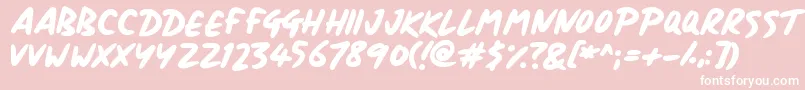 Шрифт Signboard – белые шрифты на розовом фоне