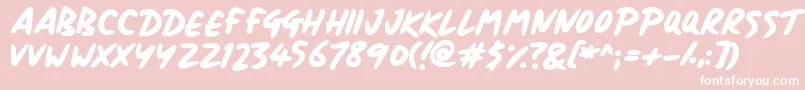 fuente Signboard – Fuentes Blancas Sobre Fondo Rosa