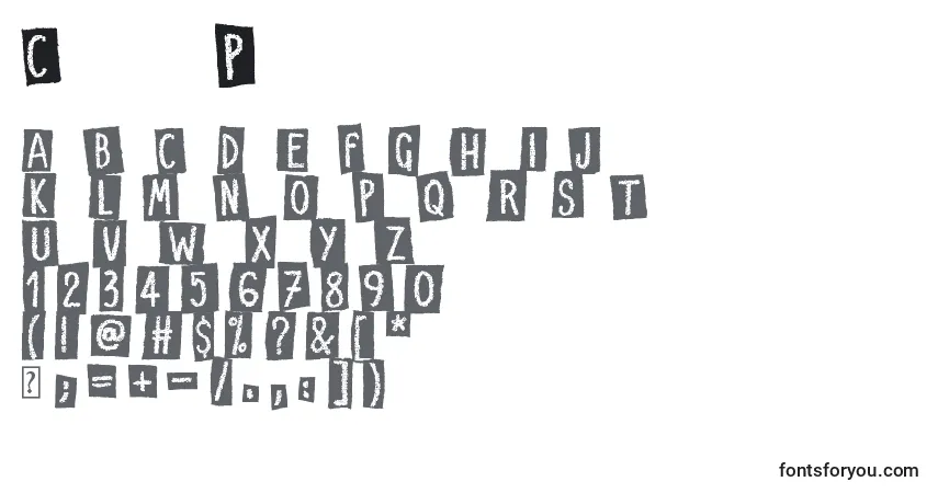 A fonte Craps of Paper – alfabeto, números, caracteres especiais