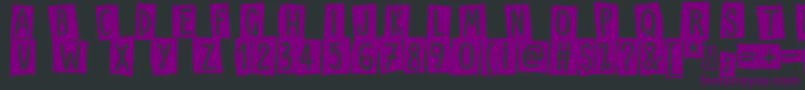 Craps of Paper Font – Purple Fonts on Black Background