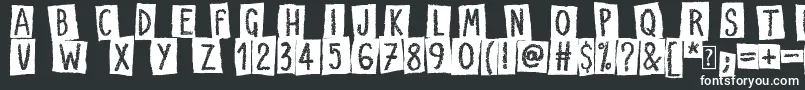 フォントCraps of Paper – 白い文字