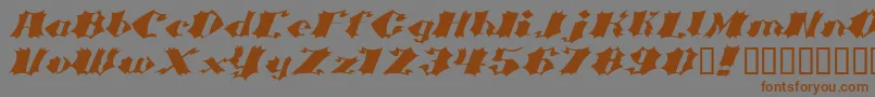 CRASB    Font – Brown Fonts on Gray Background