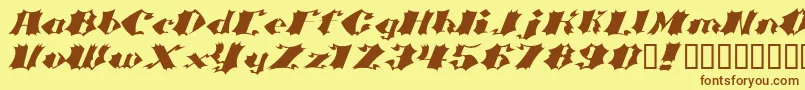 CRASB    Font – Brown Fonts on Yellow Background
