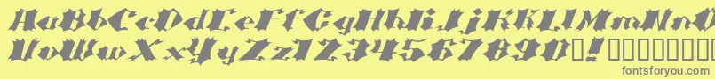 CRASB    Font – Gray Fonts on Yellow Background