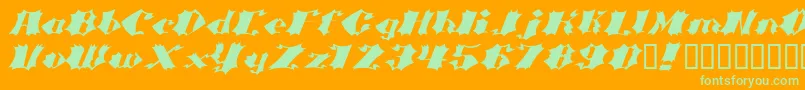 CRASB    Font – Green Fonts on Orange Background