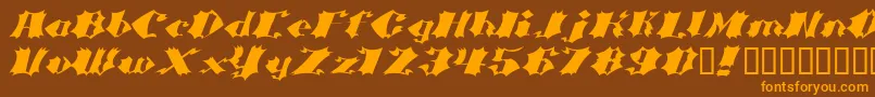 CRASB    Font – Orange Fonts on Brown Background