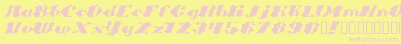 CRASB    Font – Pink Fonts on Yellow Background
