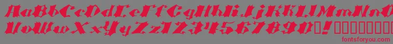 Шрифт CRASB    – красные шрифты на сером фоне