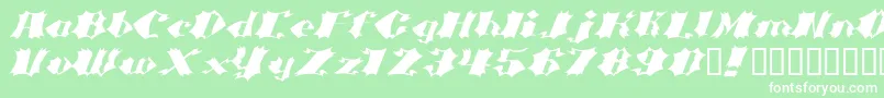 CRASB    Font – White Fonts on Green Background