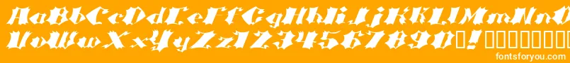 CRASB    Font – White Fonts on Orange Background