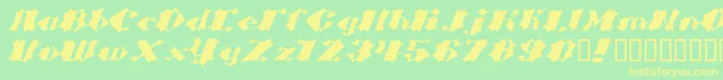 Więcej informacji o czcionce CRASB Czcionka CRASB – żółte czcionki na zielonym tle