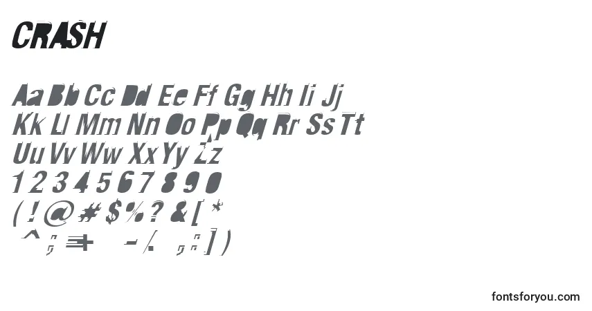 Fuente CRASH    (124122) - alfabeto, números, caracteres especiales