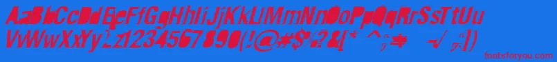 CRASH    Font – Red Fonts on Blue Background