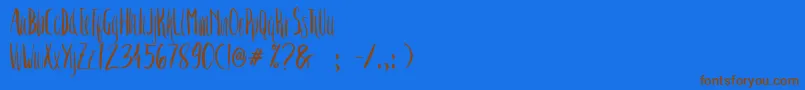 More about Crash One Font Crash One Font – Brown Fonts on Blue Background