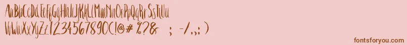 Crash One Font – Brown Fonts on Pink Background